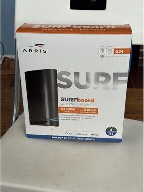 ARRIS Surfboard G34 Dual-Band WiFi-6 Cable Modem AX3000